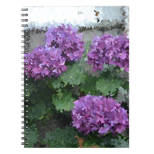 Impressionistisch Hydrangea-Notitieboek Notitieboek (Voorkant)
