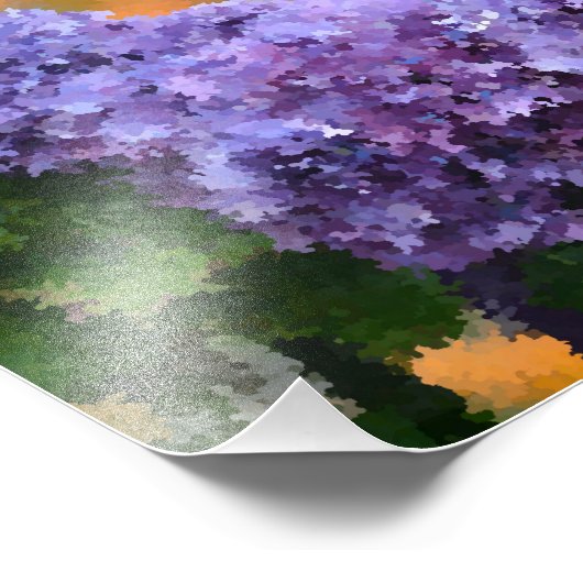 Impressionistisch Hydrangeas Foto afdrukken (Hoek)