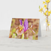 Impressionistisch Iris Bloem Gouache Art Note Kaar Kaart (Gele Bloem)