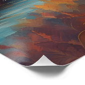 Impressionistisch landschap in herfstkleuren perfect poster (Hoek)