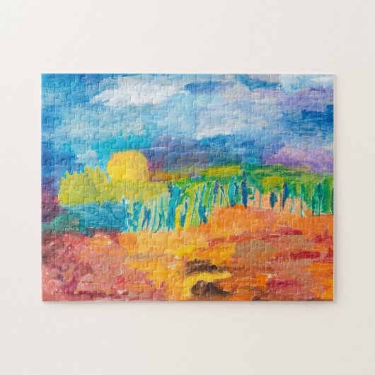 Impressionistisch landschap met geluid legpuzzel (Horizontaal)