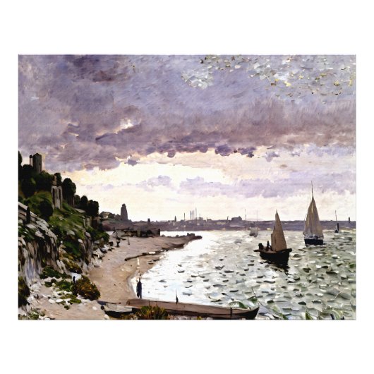 Impressionistisch landschap met kust foto afdruk (Voorkant)