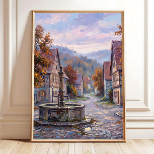 Impressionistisch landschap muurdecoratie canvas poster