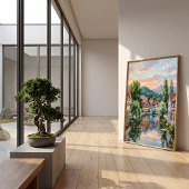 Impressionistisch landschap muurkunst canvasprint poster
