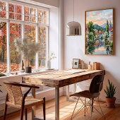 Impressionistisch landschap muurkunst canvasprint poster