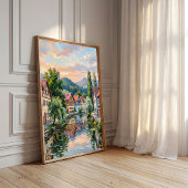 Impressionistisch landschap muurkunst canvasprint poster