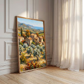 Impressionistisch landschap olieverfschilderij hoo poster