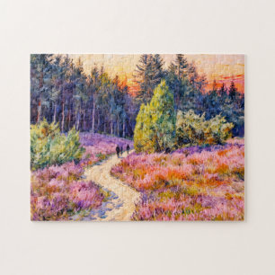 Impressionistisch landschap van de Lueneburg Heide Legpuzzel