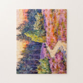 Impressionistisch landschap van de Lueneburg Heide Legpuzzel (Verticaal)