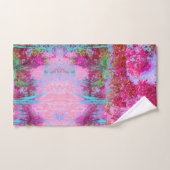 Impressionistisch landschap van rode en roze tuin bad handdoek (Handdoek)