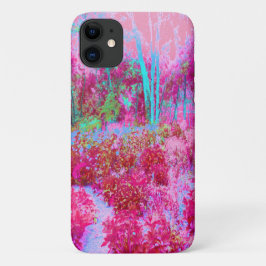 Impressionistisch landschap van rode en roze tuin Case-Mate iPhone case