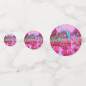 Impressionistisch landschap van rode en roze tuin confetti (Achterkanten)