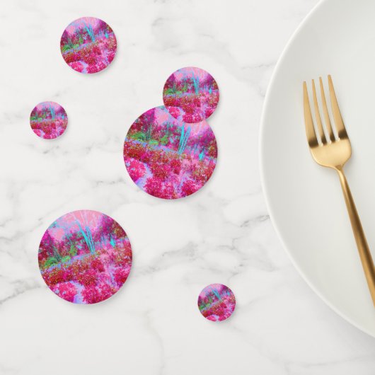 Impressionistisch landschap van rode en roze tuin confetti (Groep)