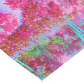 Impressionistisch landschap van rode en roze tuin korte tafelloper (Hoek)