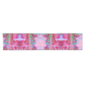 Impressionistisch landschap van rode en roze tuin korte tafelloper (Horizontaal)