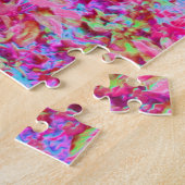Impressionistisch landschap van rode en roze tuin legpuzzel (Zijkant)