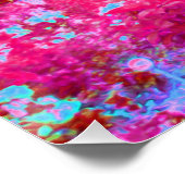 Impressionistisch landschap van rode en roze tuin perfect poster (Hoek)