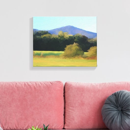 Impressionistisch landschap Witte bergen Canvas Afdruk (Insitu (Woonkamer))