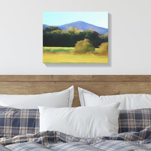 Impressionistisch landschap Witte bergen Canvas Afdruk (Insitu (Slaapkamer))