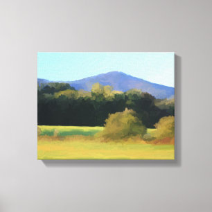 Impressionistisch landschap Witte bergen Canvas Afdruk