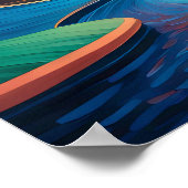 Impressionistisch levendig kleurenlandschap Fauvis Poster (Hoek)