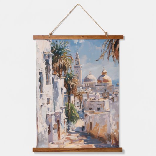 Impressionistisch motief van Tunis Hangend Wandkleed (Voorkant)