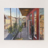 Impressionistisch New Orleans Balcony Scene Painti Legpuzzel (Horizontaal)