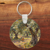 Impressionistisch olijfgaardtafereel sleutelhanger (Achterkant)