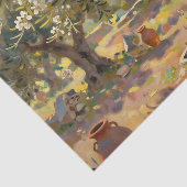 Impressionistisch olijfgaardtafereel tissuepapier (Detail)