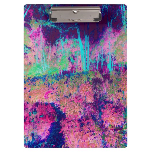 Impressionistisch Paars en Heet Roze Landschap Klembord (Voorkant)