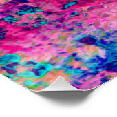 Impressionistisch Paars en Heet Roze Landschap Perfect Poster (Hoek)