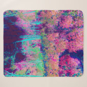 Impressionistisch Paars en Heet Roze Landschap Sherpa Deken (Voorkant (horizontaal))