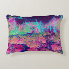 Impressionistisch Paars en warm roze landschap Accent Kussen