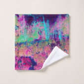 Impressionistisch Paars en warm roze landschap Bad Handdoek (Wasdoekje)