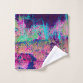 Impressionistisch Paars en warm roze landschap Bad Handdoek (Wasdoekje)