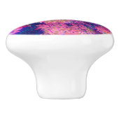 Impressionistisch Paars en warm roze landschap Keramische Knop (Zijkant)