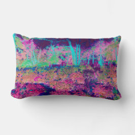 Impressionistisch Paars en warm roze landschap Kussen