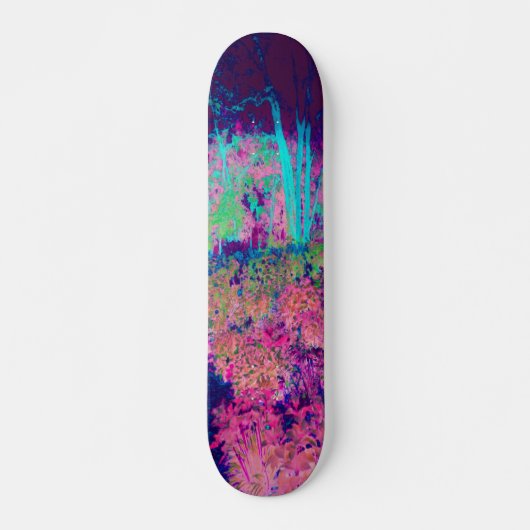 Impressionistisch Paars en warm roze landschap Persoonlijk Skateboard (Voorkant)