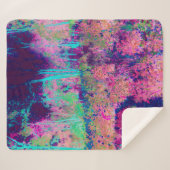 Impressionistisch Paars en warm roze landschap Sherpa Deken (Voorkant (horizontaal))