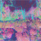 Impressionistisch Paars en warm roze landschap Sticker (Voorkant)