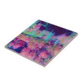 Impressionistisch Paars en warm roze landschap Tegeltje (Zijkant)