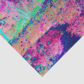 Impressionistisch Paars en warm roze landschap Tissuepapier (Detail)