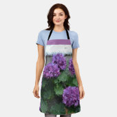 Impressionistisch Paars Hydrangea Blossom Schort (Gedragen)