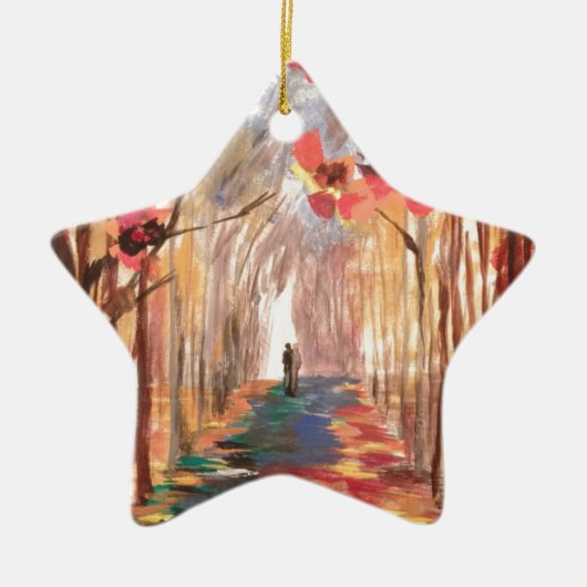 Impressionistisch pad keramisch ornament (Voorkant)