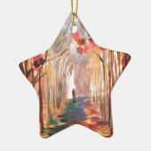 Impressionistisch pad keramisch ornament (Links)