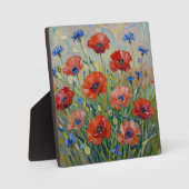 Impressionistisch Rood Klaprozenveld Fotoplaat (Voorkant)