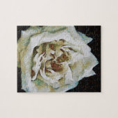 Impressionistisch Roos geïsoleerd op zwart Legpuzzel (Horizontaal)
