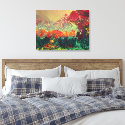 Impressionistisch schilderij Canvas Print (Insitu (Slaapkamer))