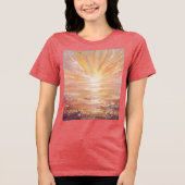 Impressionistisch schilderij Iridescent Sunrise T- Tri-Blend Shirt (Voorkant)