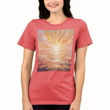 Impressionistisch schilderij Iridescent Sunrise T-